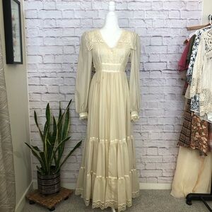 Vintage Gunne Sax by Jessica McClintock prairie style maxi dress